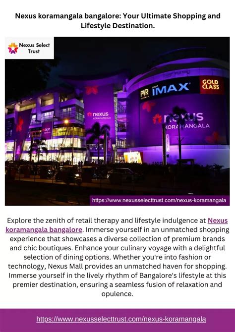 PPT - Nexus koramangala bangalore Your Ultimate Shopping and Lifestyle Destination PowerPoint ...