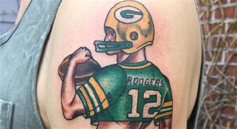 Packers Fan Gets Tattoo Of Aaron Rodgers In A Jock Strap And It's ...