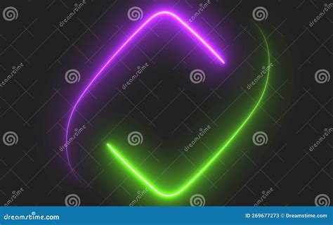 Neon Love Hearts Stock Image Black Background Stock Illustration ...