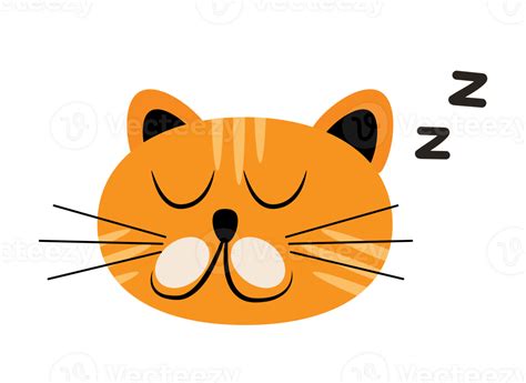 sleeping cat character 35198229 PNG