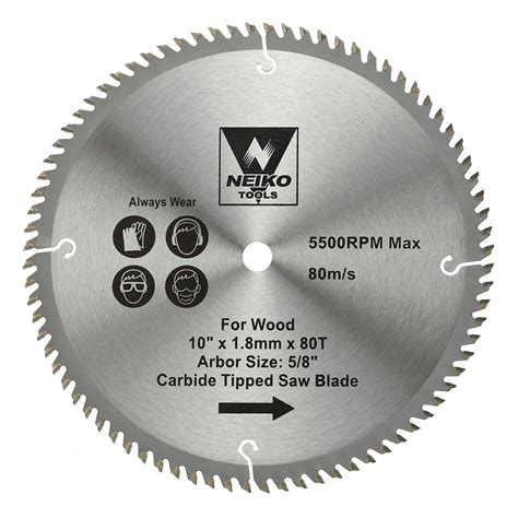 Table Saw Blades for Wood Carbide Tipped 10" inch x 80 Teeth | eBay