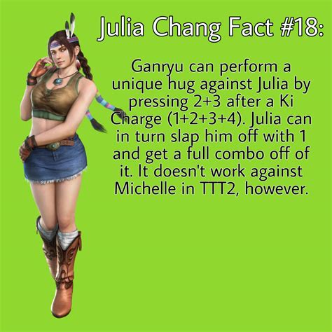 Julia (and Ganryu) Fact of the Day #18! : r/Tekken