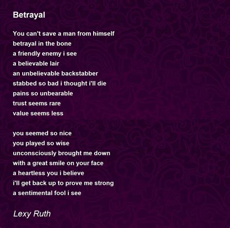 Betrayal - Betrayal Poem by Lexy Ruth