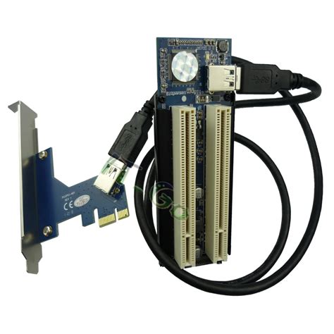 PCIe To PCI Dual Slot Adapter Card PCI Express Card PCIe to 2 PCI x16 Converter -in Add On Cards ...