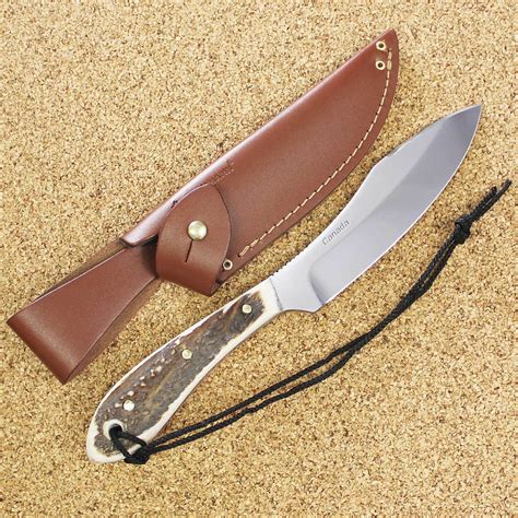 Survival Big Game Knife With Staghorn Handle By Grohmann Knives | Boundary Waters Catalog