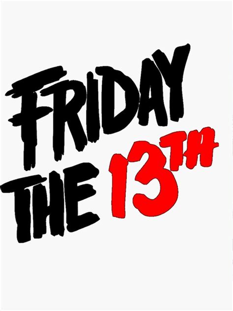 "Friday the 13th classic logo" Sticker by MarvinHsk | Redbubble