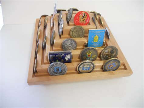 Military Challenge Coin Display Rack Holder Solid Cherry - Etsy