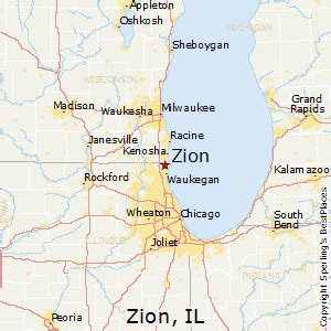 Map Of Zion Illinois - Flor Oriana