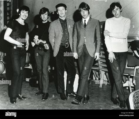 THE HOLLIES - UK group October 1966 from l: Allan Clarke, Graham Nash, Bobby Elliott, Tony Hicks ...