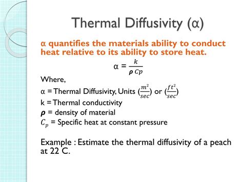 PPT - Thermal Properties and Moisture D iffusivity PowerPoint Presentation - ID:6622766