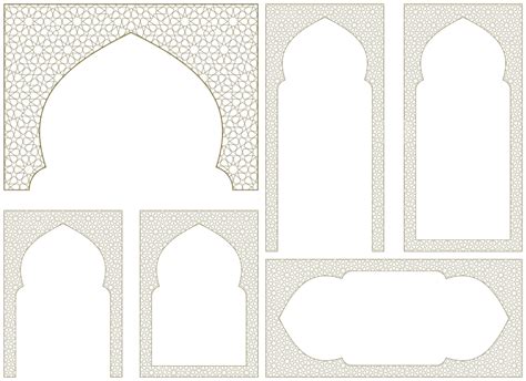 A Set Of Six Design Elements, Geometric, Wedding, Ornate PNG and Vector with Transparent ...