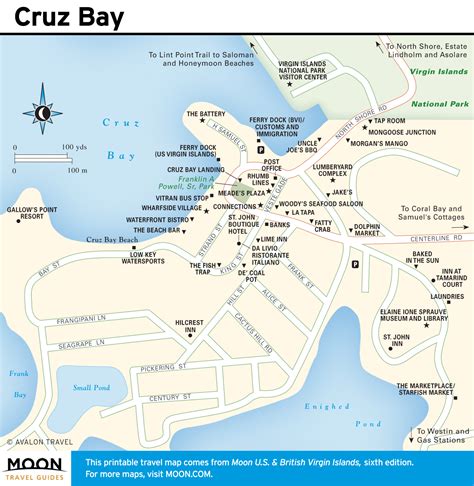 Map Of Cruz Bay St John Usvi