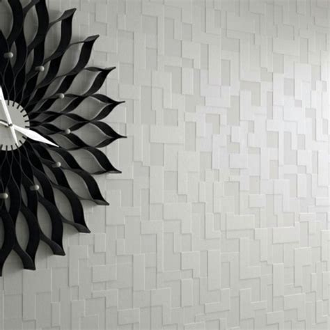 Modern monochrome wallpaper with 3D effect – Form and Design by Graham ...