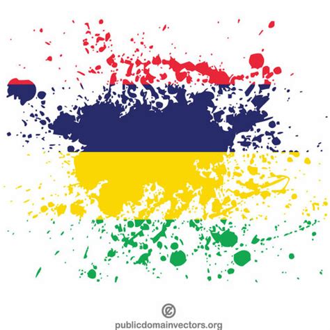 Mauritius flag ink | Public domain vectors