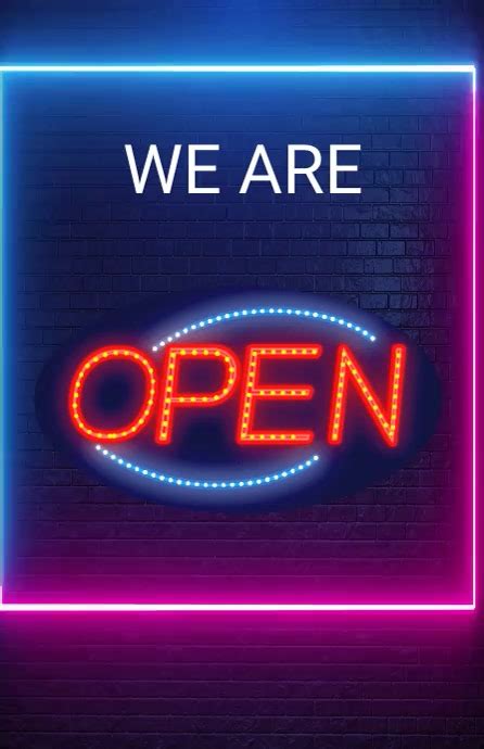 Copy of we're open, yard sign | PosterMyWall