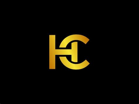 Premium Vector | Gold and black logo with the title'hc