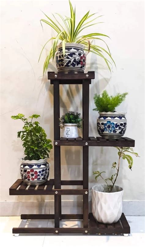 Wooden Planter Stand Epoch ‍ - URBANO.IN Wooden Stand Epoch