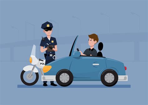 Police officer writing a ticket 1222760 Vector Art at Vecteezy