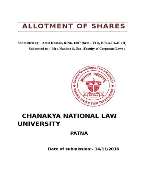 An Analysis of Allotment of Shares: Rules, Procedures and Regulations | PDF | Stock Market | Stocks