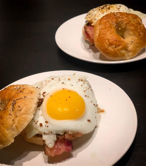 Bacon egg & cheese bagels : r/PutAnEggOnIt