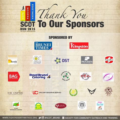 Thank you to our Sponsors! - Society for Community Outreach & Training