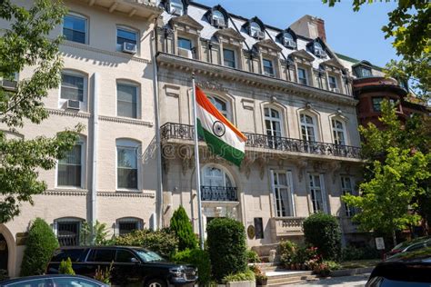 Embassy Of India In Washington DC Editorial Photo - Image of consulate, barricades: 140165016