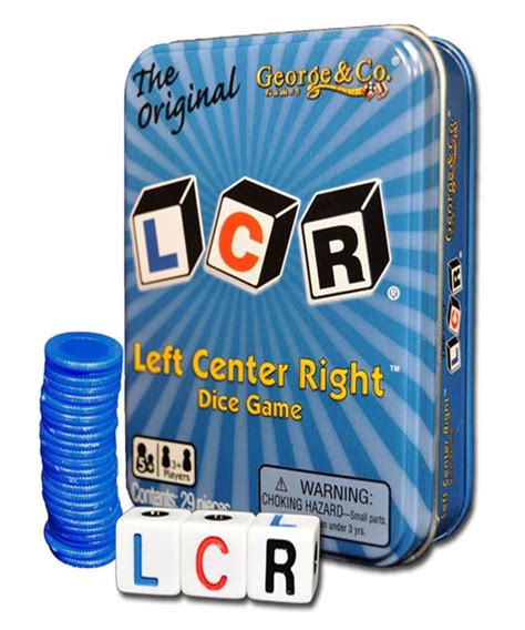 The Original LCR® Left Center Right™ Blue Tin | Dice games, Games, Game ...