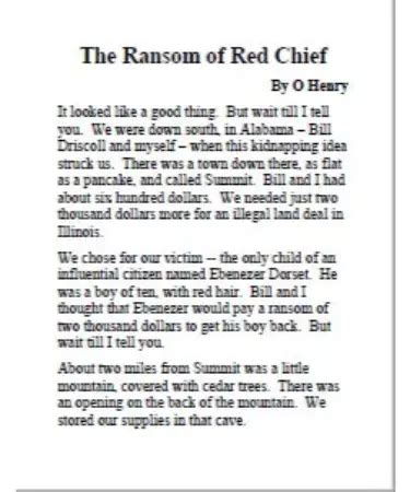 🚗 The Ransom of Red Chief PDF - By O. Henry (FREE DOWNLOAD)