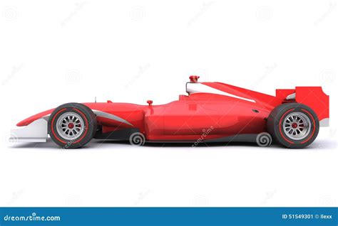 Formula Race Red Car. Side View Stock Illustration - Image: 51549301