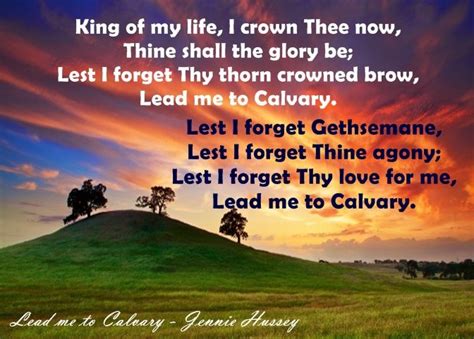 Lead Me to Calvary | Spiritual songs, Lest i forget, Thoughts