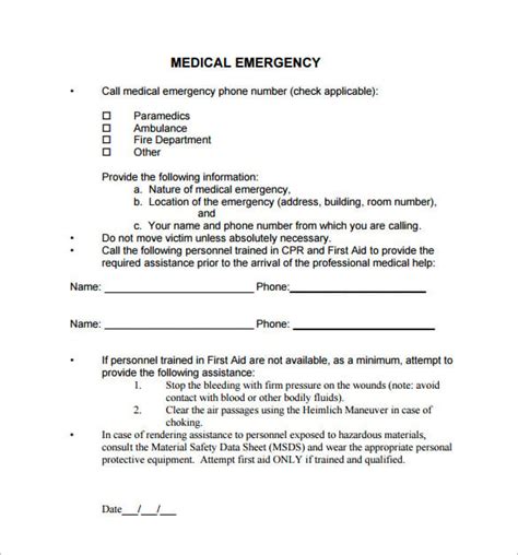 Emergency Action Plan Template - 9+ Free Sample, Example, Format Download | Free & Premium Templates