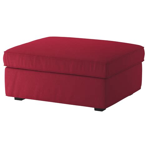 KIVIK Ottoman with storage, Orrsta red - IKEA