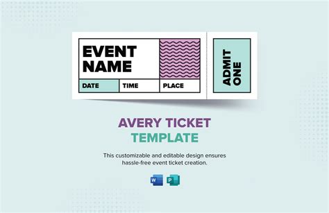 Ticket Template in Publisher - FREE Download | Template.net