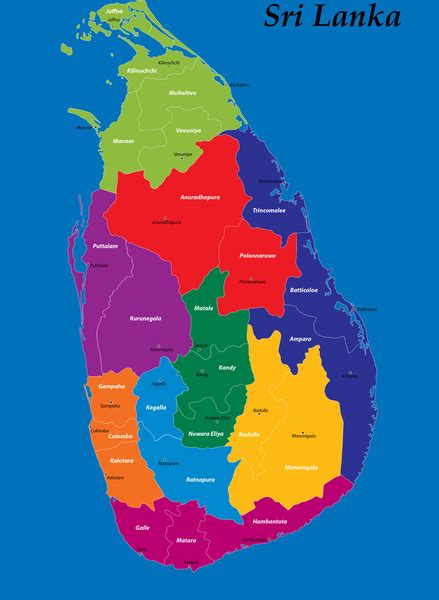 District and province map of sri lanka Free vector in Adobe Illustrator ai ( .ai ) format format ...