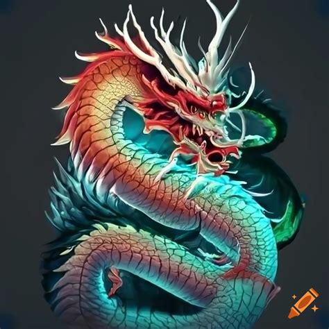 Mystical japanese dragon on Craiyon