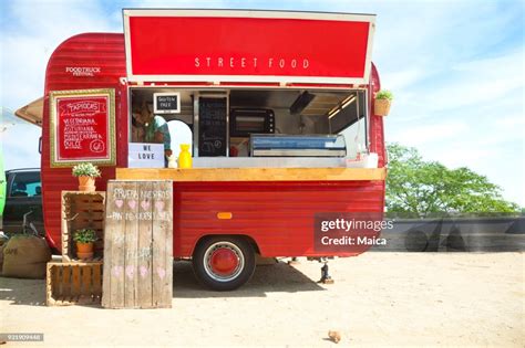 Red Food Truck High-Res Stock Photo - Getty Images