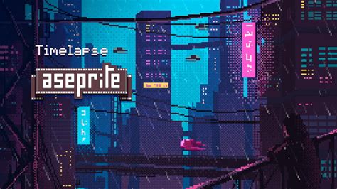 Cyberpunk City - Pixel Art Timelapse - YouTube