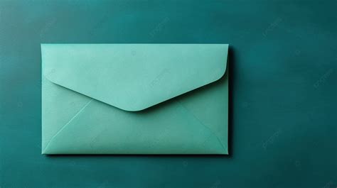 Vibrant Green Paper Envelope Up Close Set Against Textured Blue Wall Background, Post Mail, Open ...