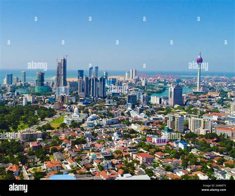 Colombo,Sri Lanka- December 05 2018 ; View of the Colombo city skyline ...