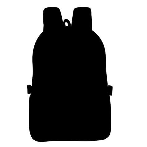 Premium Vector | White background silhouette backpack