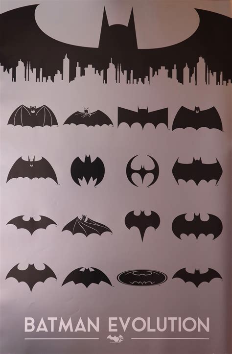 Batman - Logo Evolution - DC Comics Superhero Poster (24 x 36 inches ...