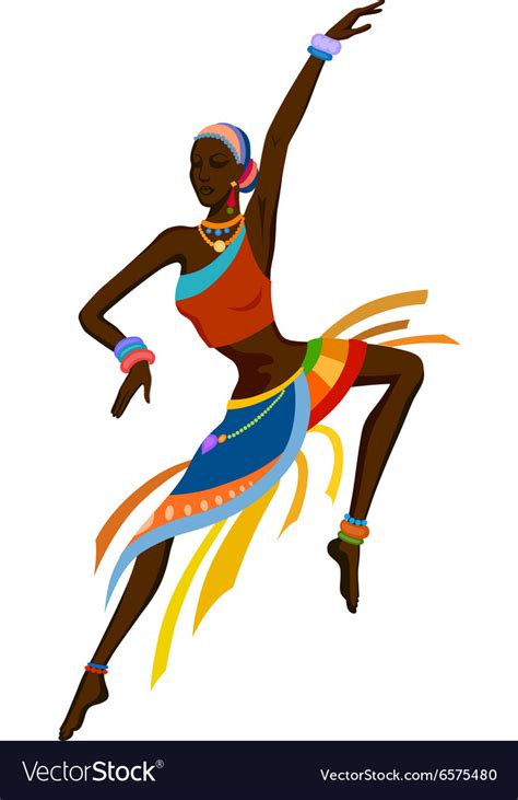 Ethnic dance african woman Royalty Free Vector Image