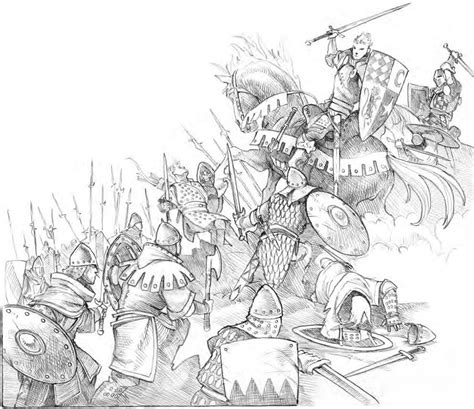 battle scene | Scene drawing, Medieval drawings, Scene tattoo