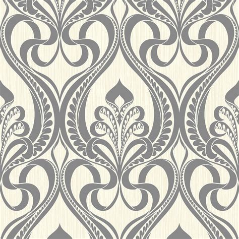 ***Sample Grandeco Art Nouveau Damask Pattern Wallpaper Art Deco Metallic Glitter 1130