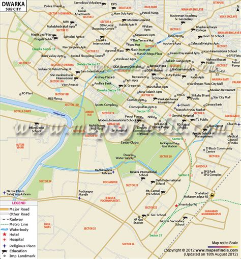 Dwarka Sub City Map