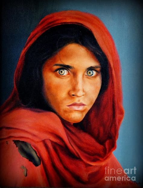 Afghan Girl Painting by Georgia Doyle