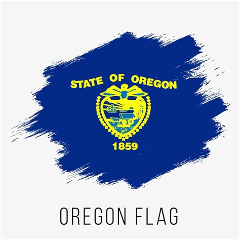 USA State Oregon Grunge Vector Flag Design Template 18811281 Vector Art ...