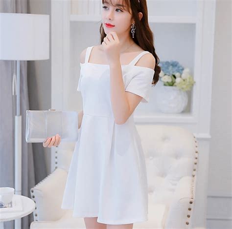 Korean Summer dress women clothing cute short sleeve dress fashion ...