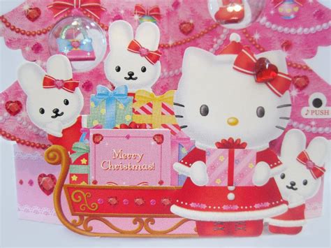 New! Hello Kitty Pink Christmas Tree Greeting Card-16 Christmas Melodies & Lights - | Miss ...