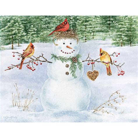 Happy Snowman Boxed Christmas Cards (18 pack) w/ Decorative Box by Jane ...